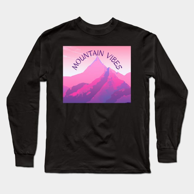 Mountain vibes - good vibes in the mountains Long Sleeve T-Shirt by SJG-digital